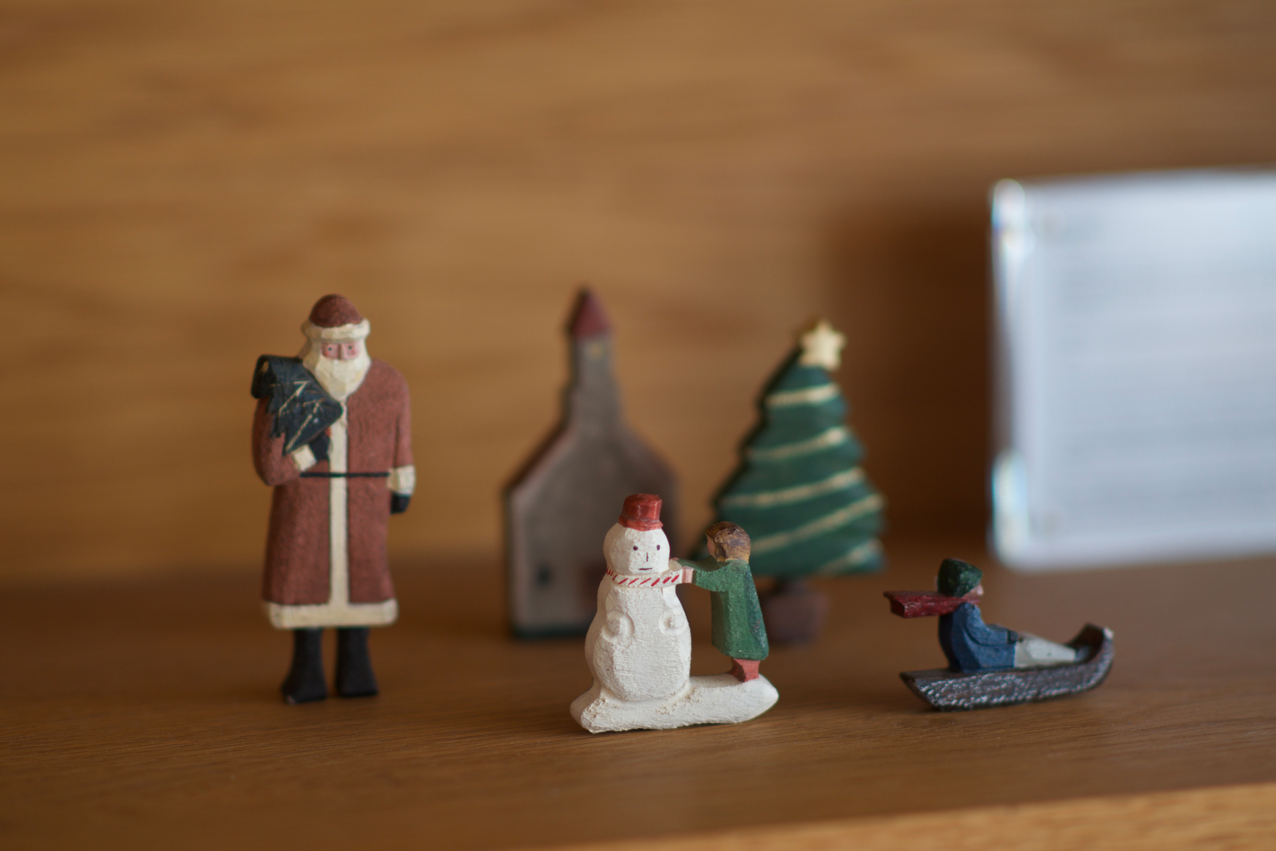 Original Christmas Wooden Brooches by Ryuji Mitani