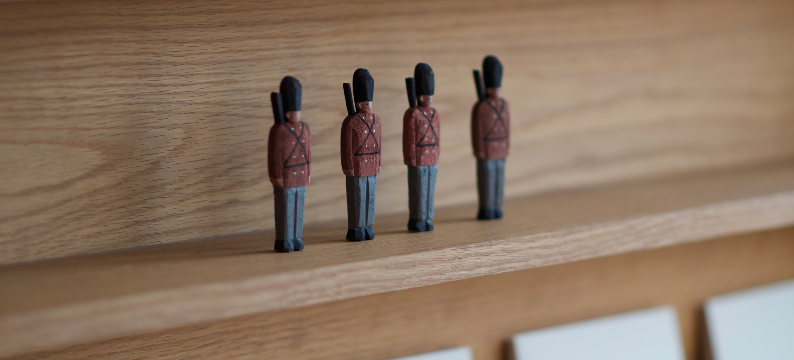 wooden soldier brooches by Ryuji Mitani