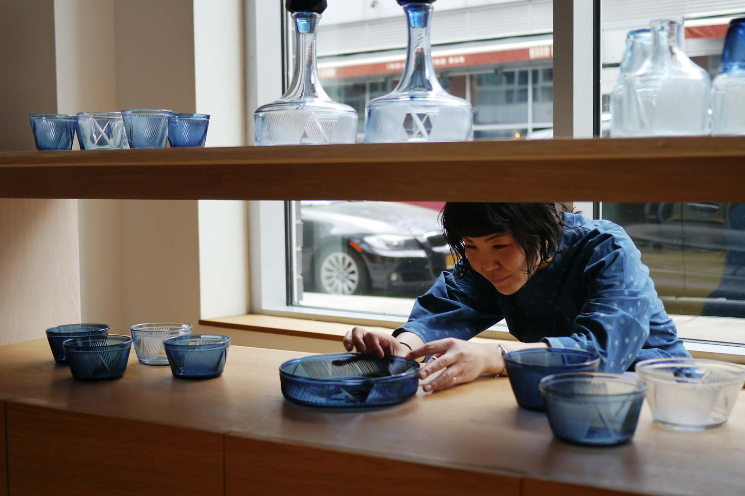 Factory Zoomer staff Masumi with Reclaimed Blue pieces