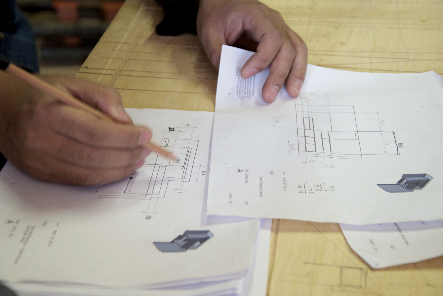 Plans on paper with diagrams of the Nalata Nalata fixutres