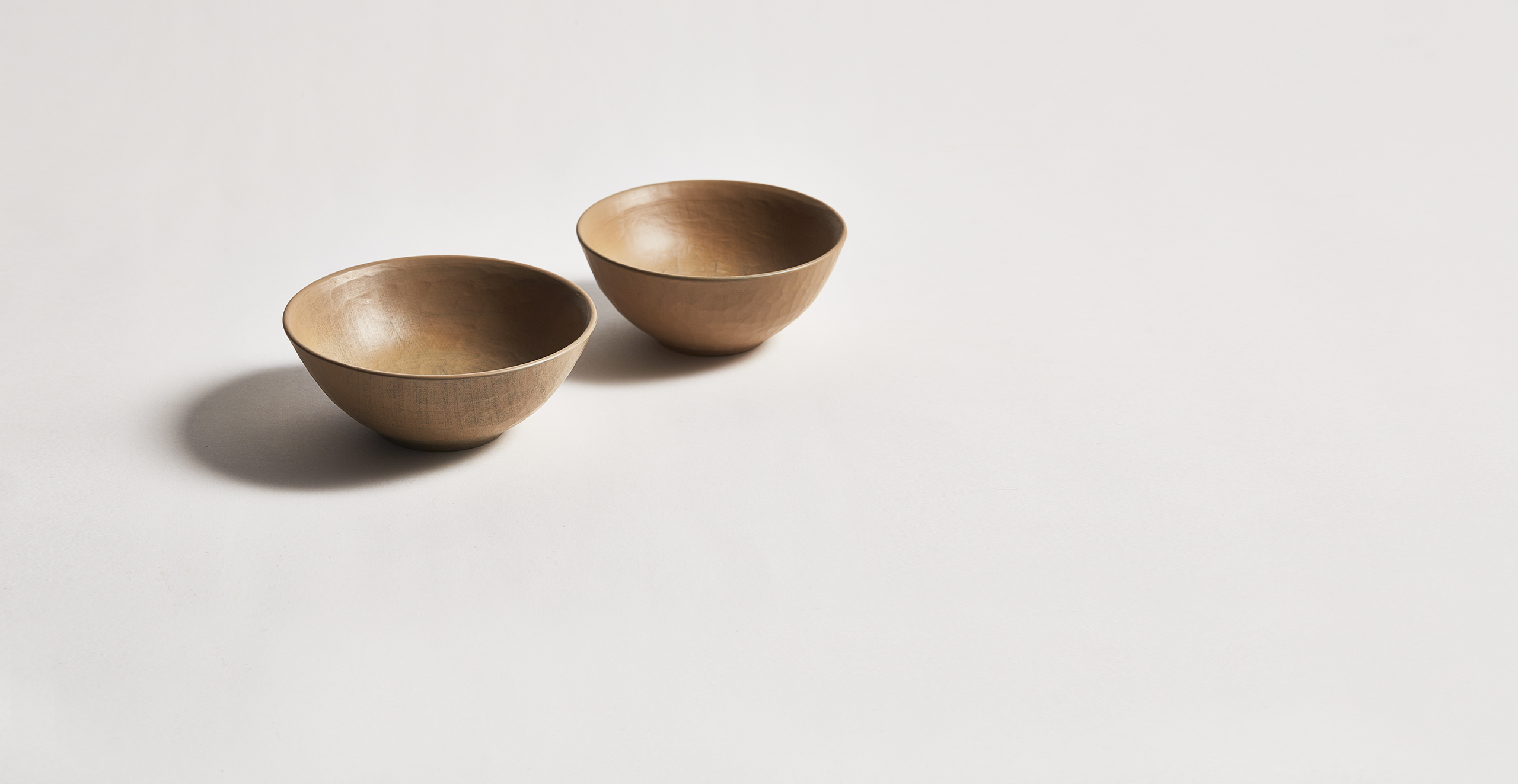 Ryuji Mitani lacquered wood baby bowl side by side